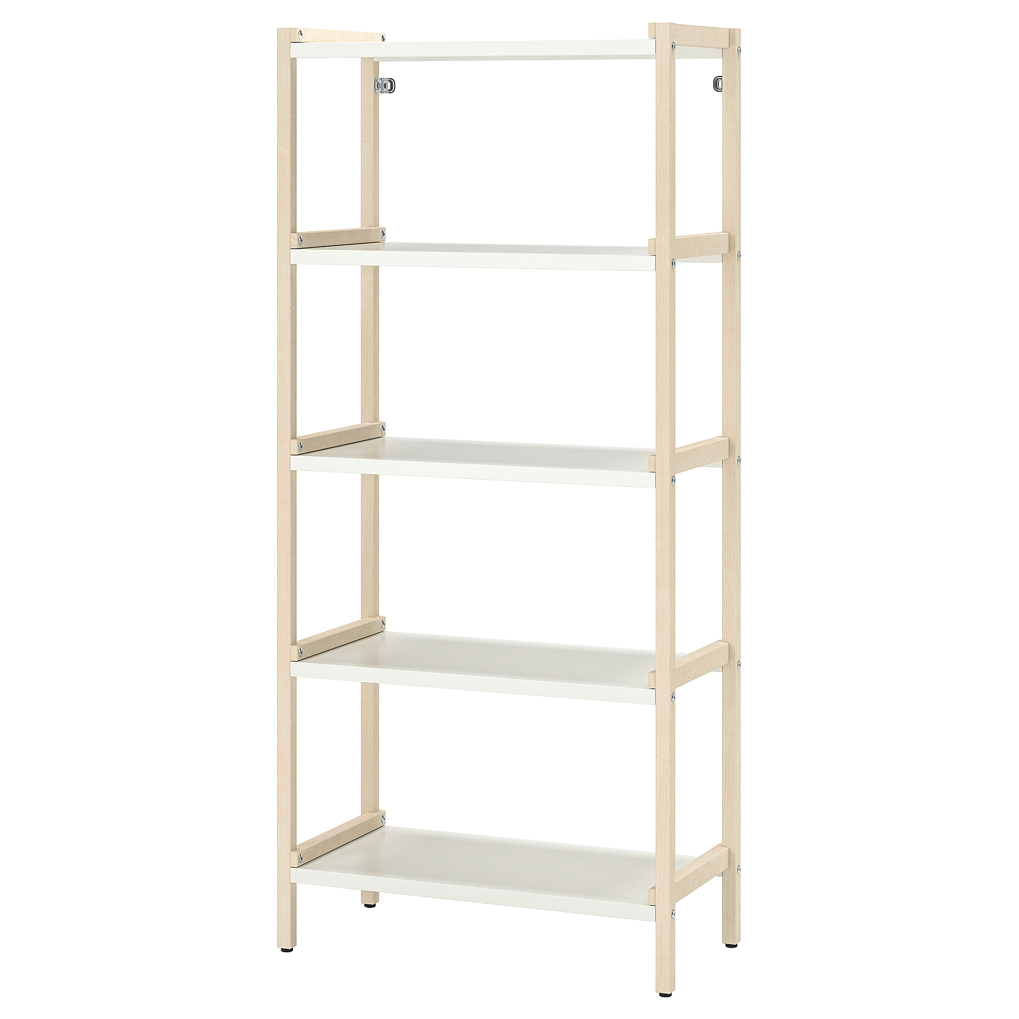 EKENABBEN - open shelving unit, aspen/white, 70x34x154 cm | IKEA