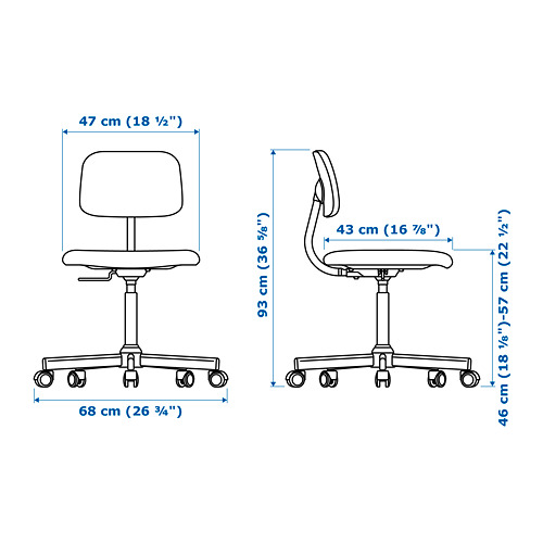 BLECKBERGET swivel chair