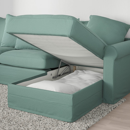 GRÖNLID 3-seat sofa-bed with chaise longue