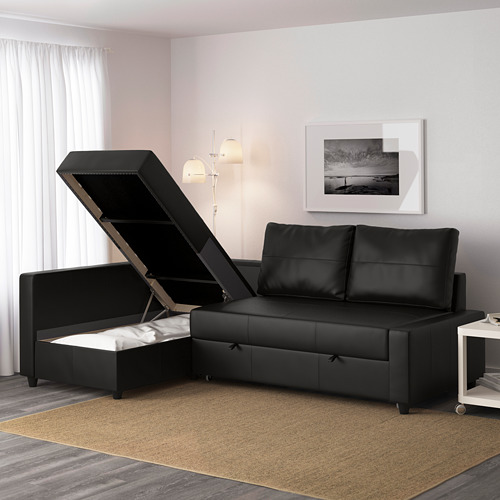 FRIHETEN corner sofa-bed with storage