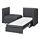 VALLENTUNA - 兩座位組合式梳化連梳化床, 連貯物/Hillared 深灰色 | IKEA 香港及澳門 - PE737180_S1