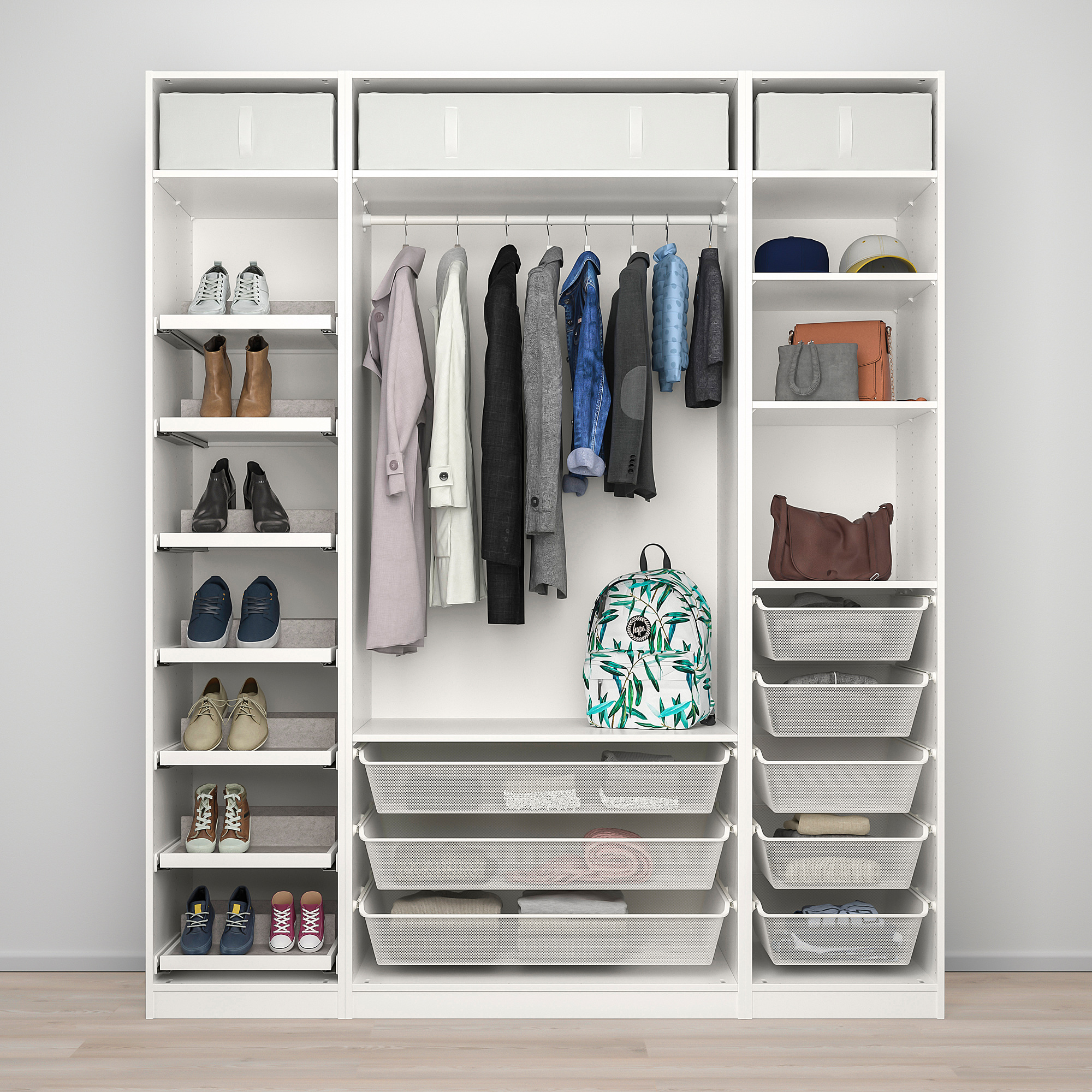 PAX/REINSVOLL wardrobe combination, white/greybeige IKEA Hong Kong