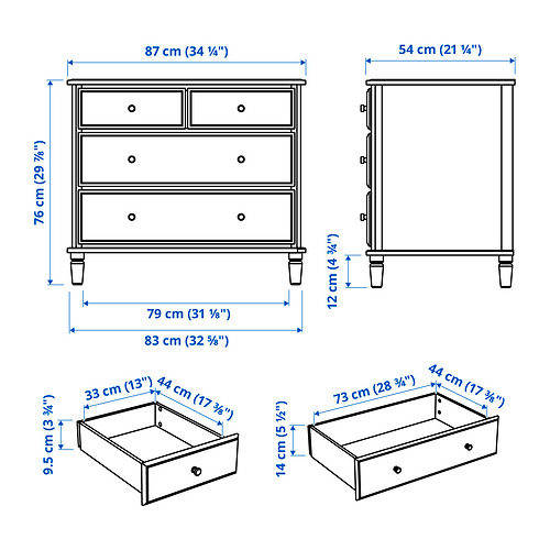 TYSSEDAL chest of 4 drawers