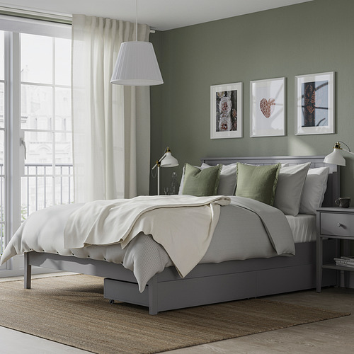 GULLABERG bed frame with 2 storage boxes