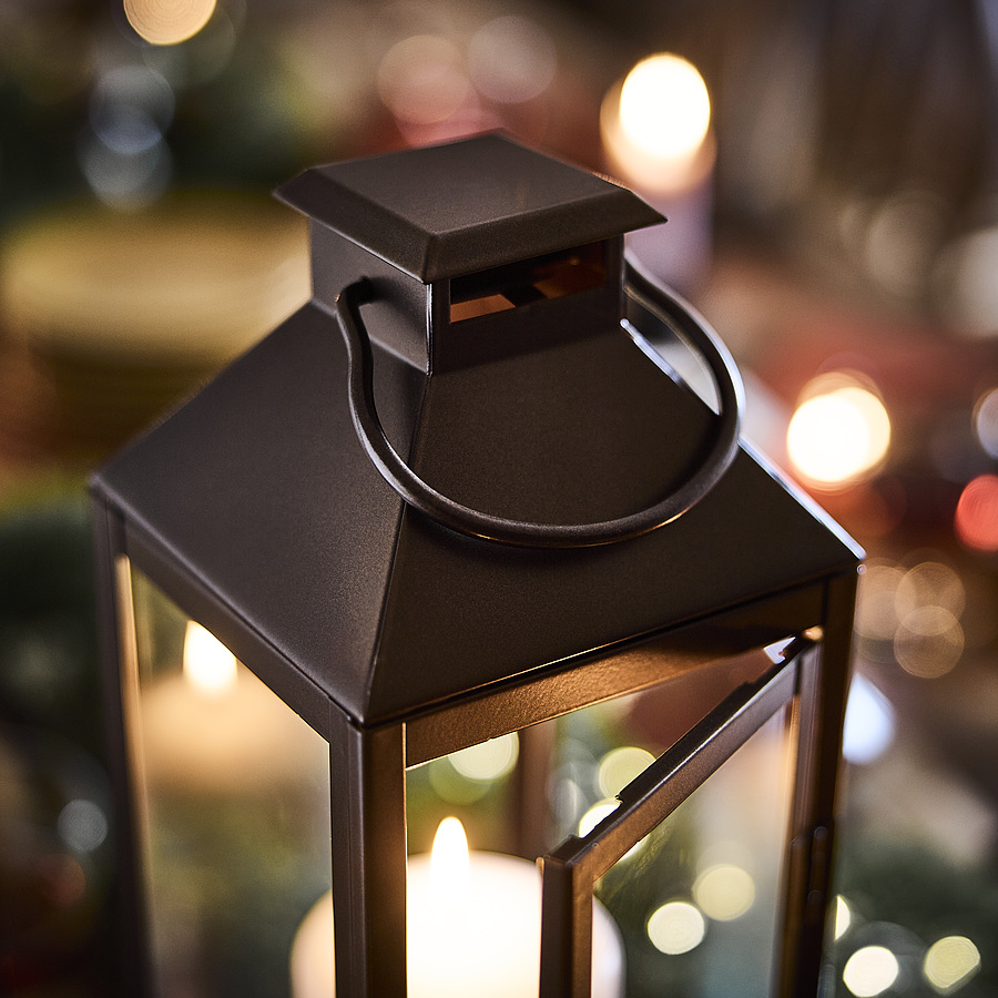 HÖSTAGILLE lantern for pillar candle, in/out