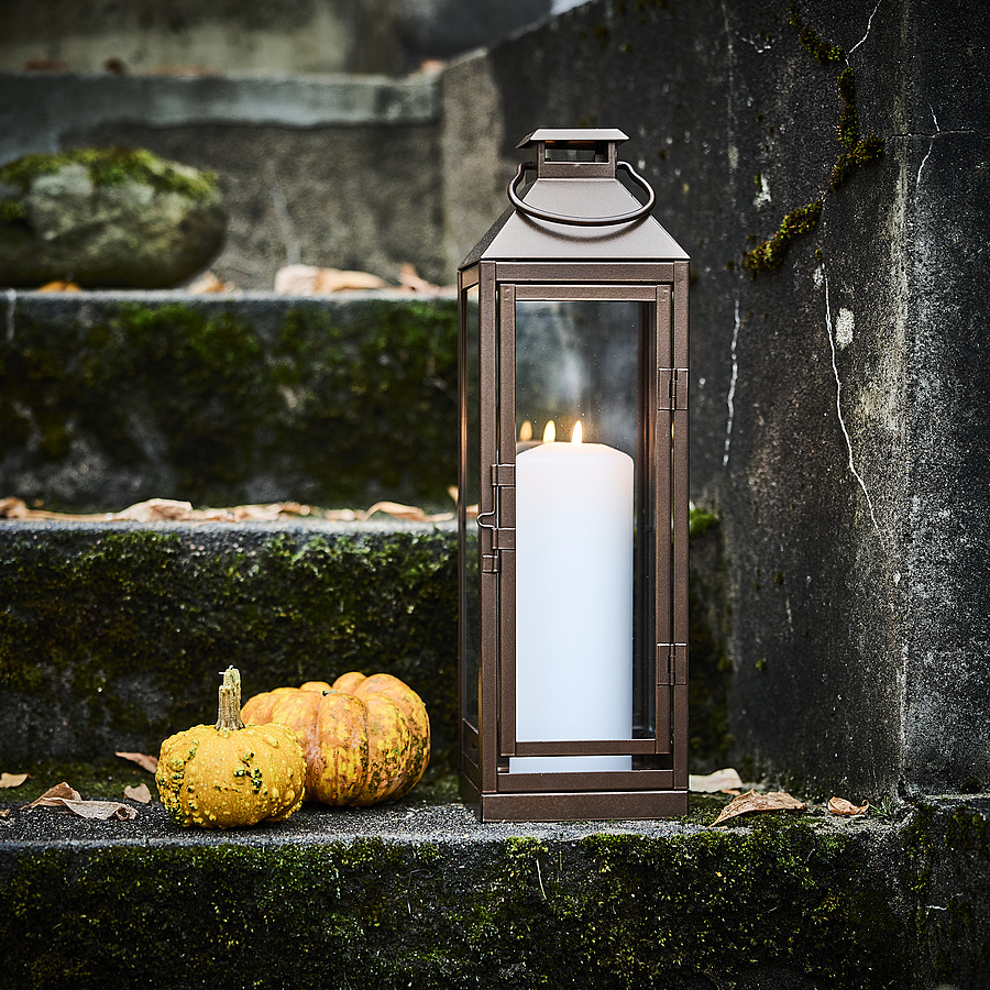HÖSTAGILLE lantern for pillar candle, in/out