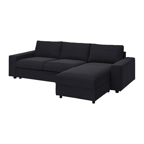 VIMLE cover 3-seat sofa-bed w chaise lng