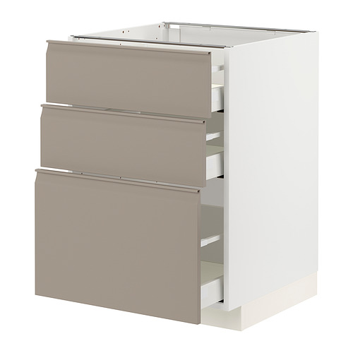 METOD/MAXIMERA base cabinet with 3 drawers