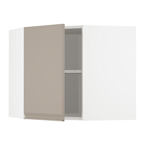 METOD corner wall cabinet with shelves