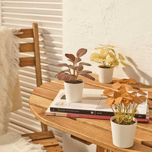 FEJKA artifi potted plant w pot, set of 3