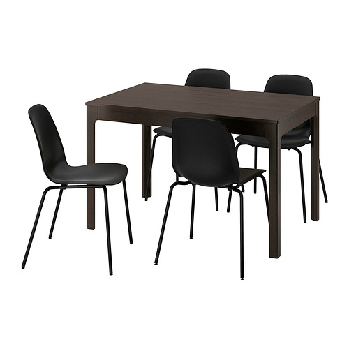 LIDÅS/EKEDALEN table and 4 chairs