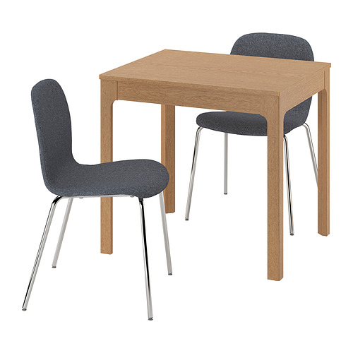 KARLPETTER/EKEDALEN table and 2 chairs