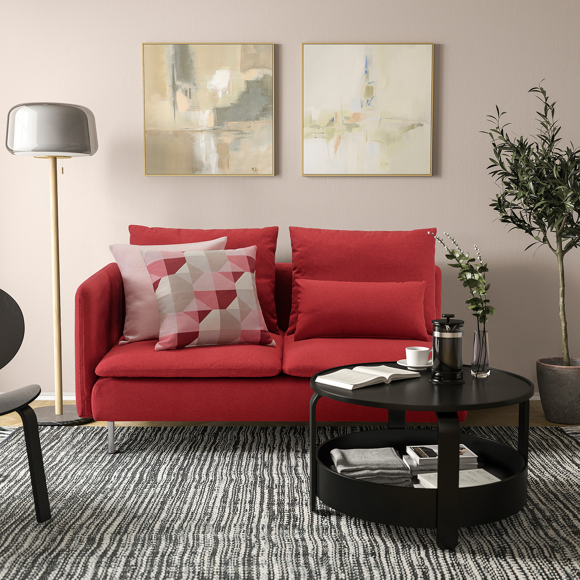 SÖDERHAMN compact 3-seat sofa with open end