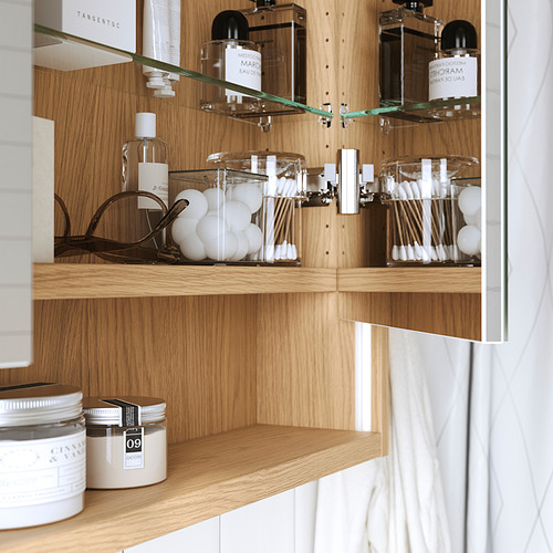 FAXÄLVEN mirror cabinet w built-in lighting