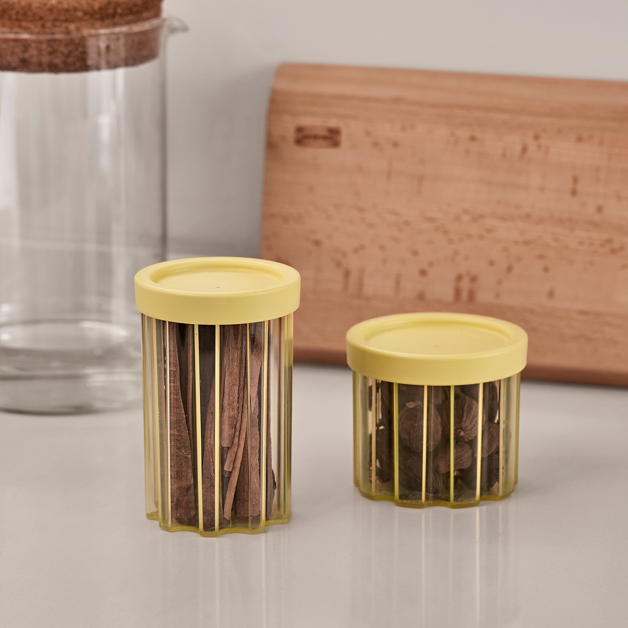 SPJUTLILJA jar with lid, set of 2