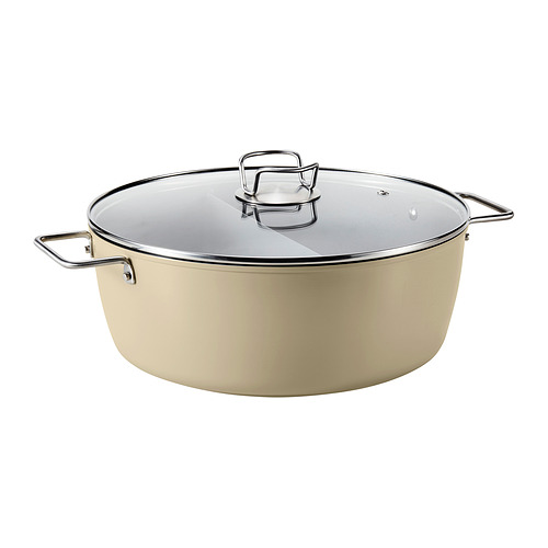 SKÄGGTORSK hot pot with divider and lid