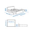 MALM bed frame, high, w 4 storage boxes