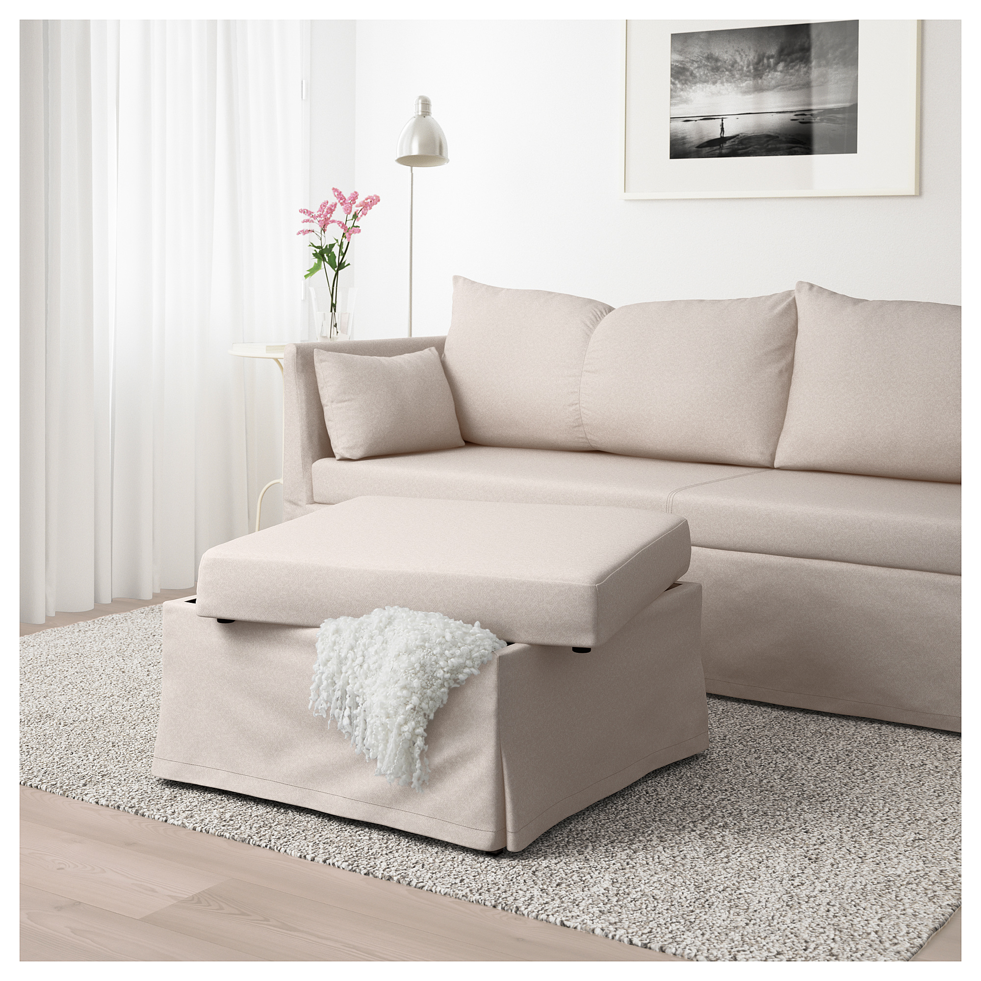 SANDBACKEN corner sofa with storage 3 seat Lofallet 