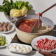 SKÄGGTORSK hot pot with divider and lid