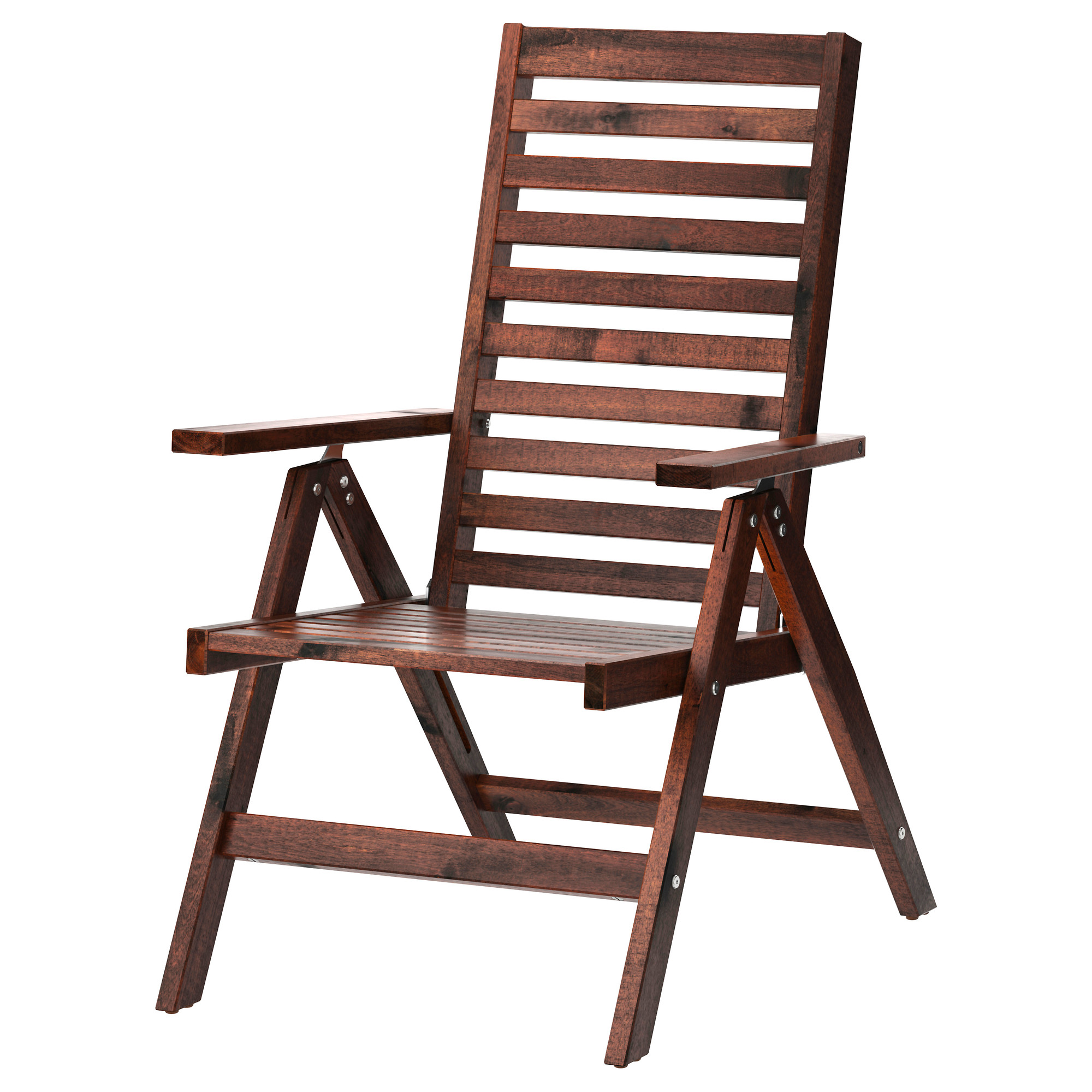 ÄpplarÖ reclining chair outdoor foldable brown stained