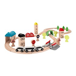 wooden train rails