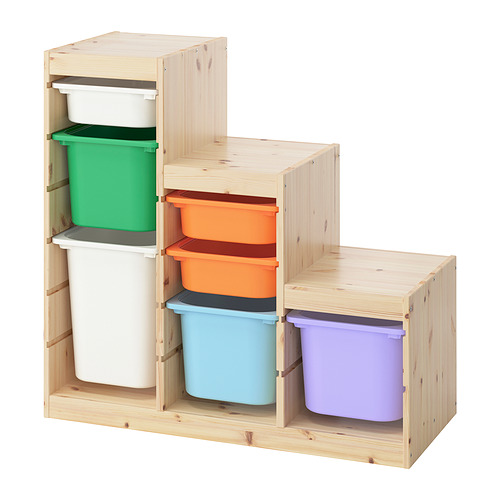 TROFAST storage combination with boxes