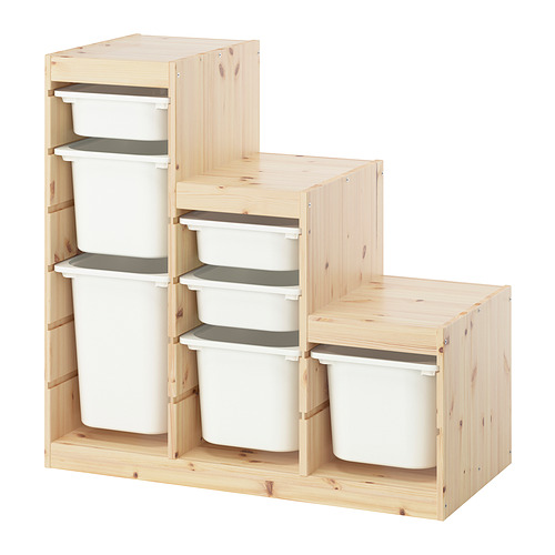 TROFAST storage combination with boxes