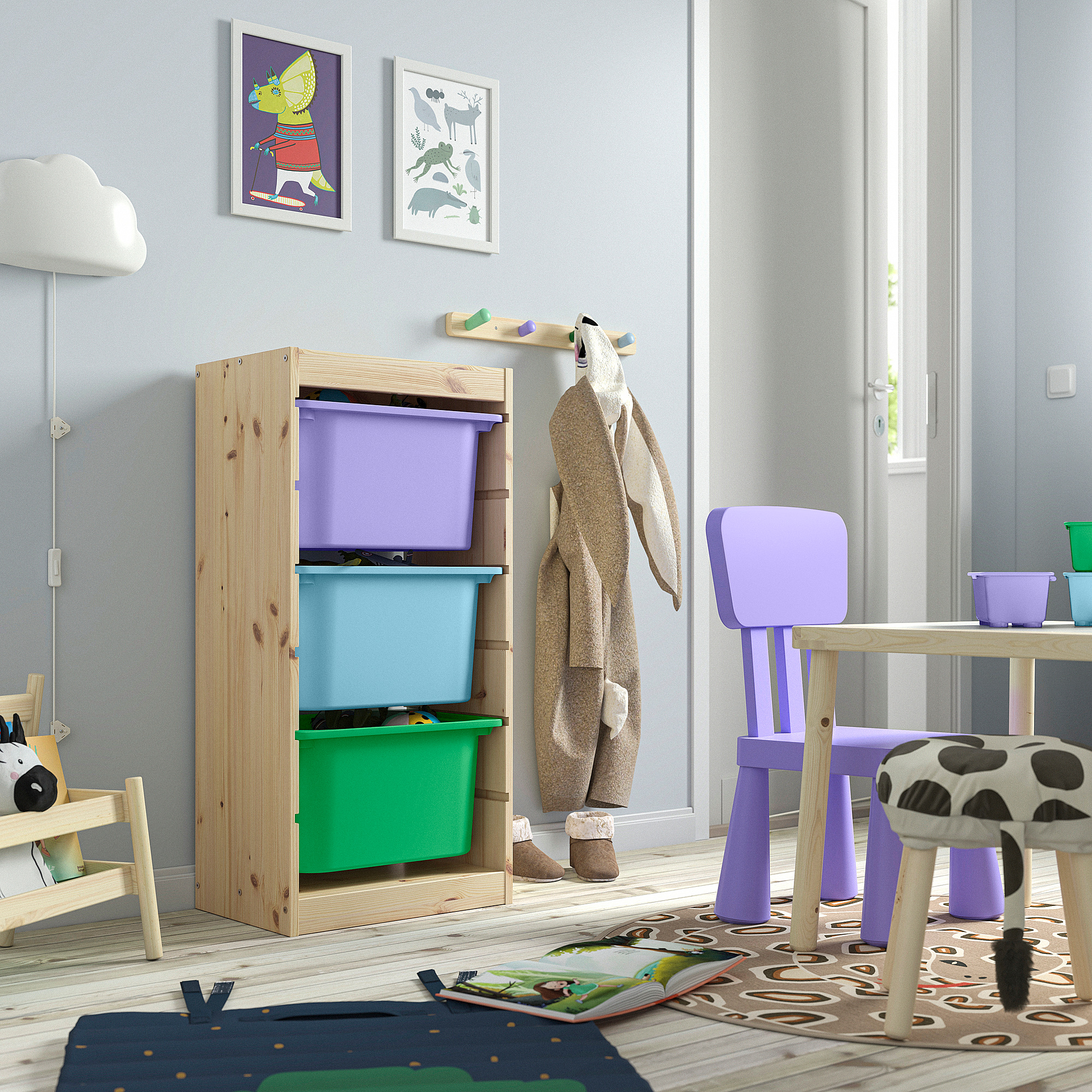 TROFAST storage combination with boxes