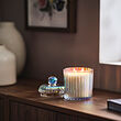 RÄFFELBJÖRK scented candle/glass w lid/2 wicks