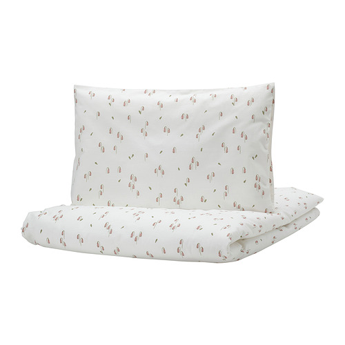 GULDVÄVARE duvet cover 1 pillowcase for cot
