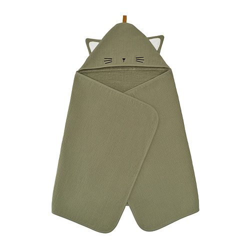 GULDVÄVARE baby towel with hood