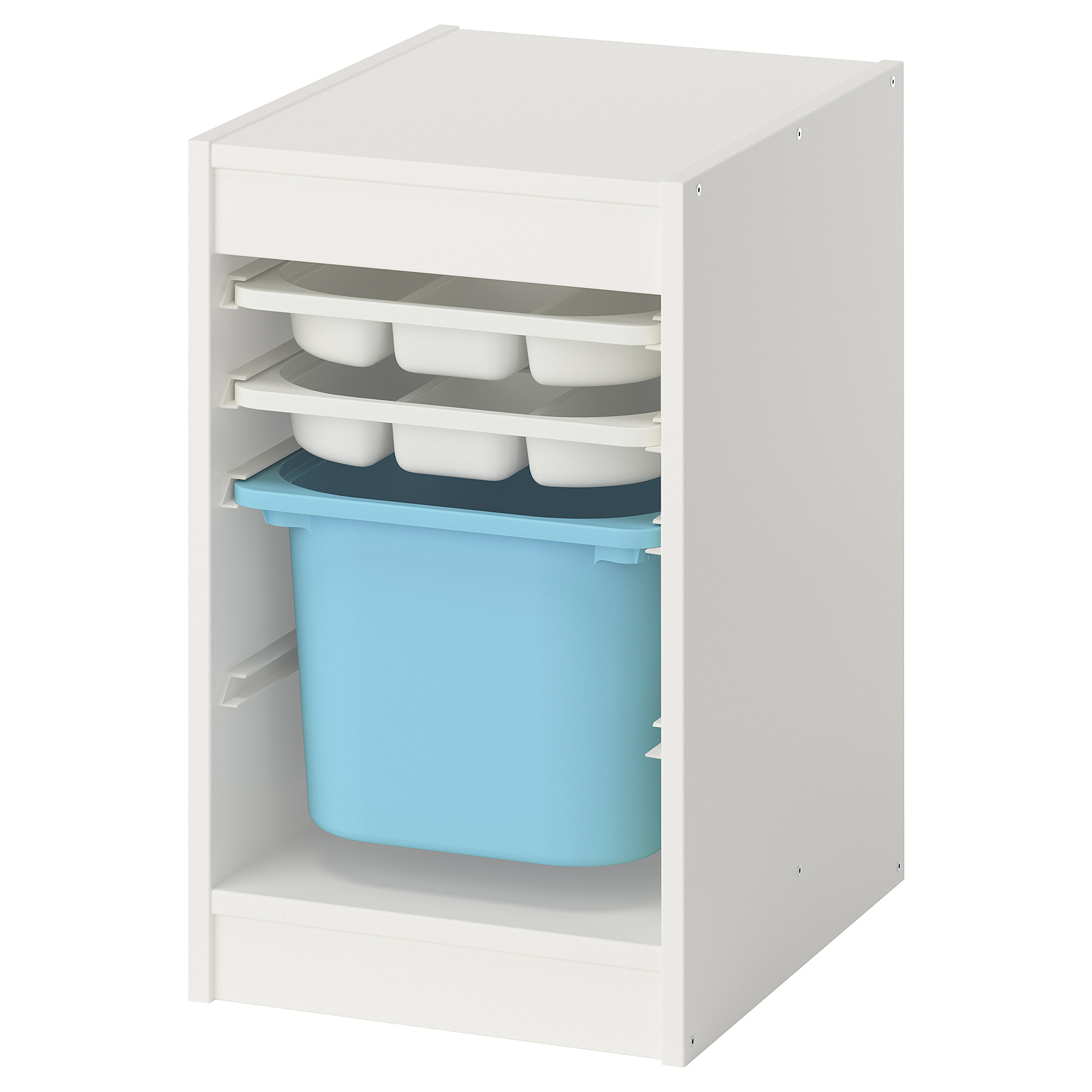 TROFAST storage combination with box/trays
