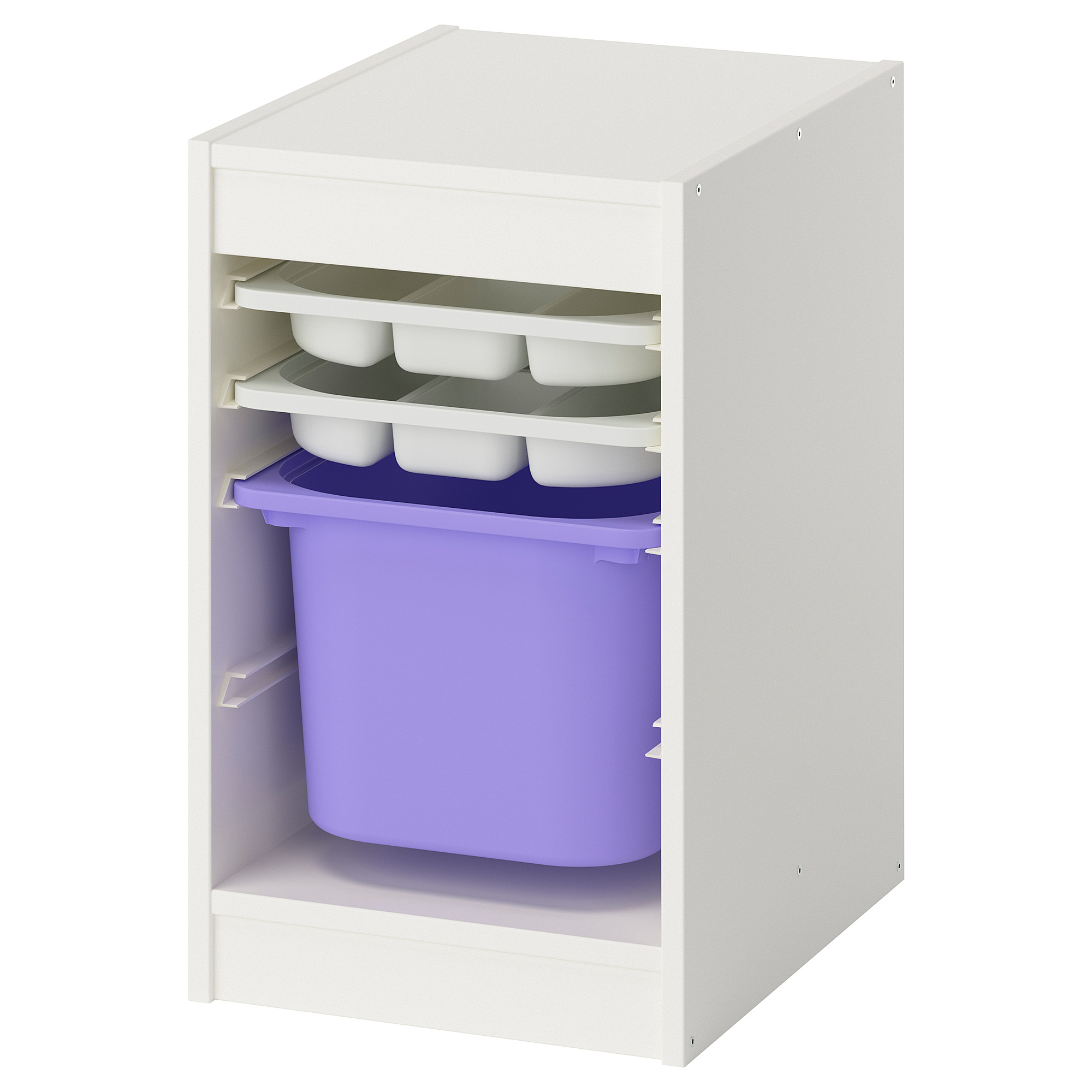 TROFAST storage combination with box/trays