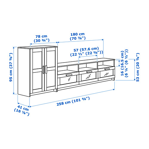 BRIMNES TV storage combination