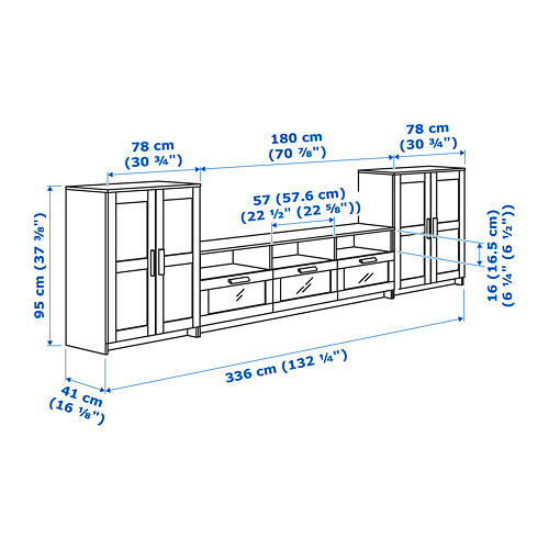 BRIMNES TV storage combination