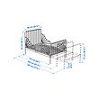 MINNEN ext bed frame with slatted bed base
