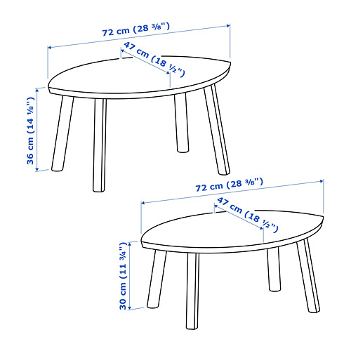 STOCKHOLM nest of tables, set of 2