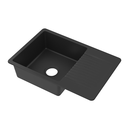 KILSVIKEN inset sink, 1 bowl with drainboard