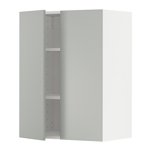 METOD wall cabinet with shelves/2 doors