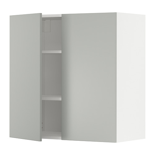 METOD wall cabinet with shelves/2 doors