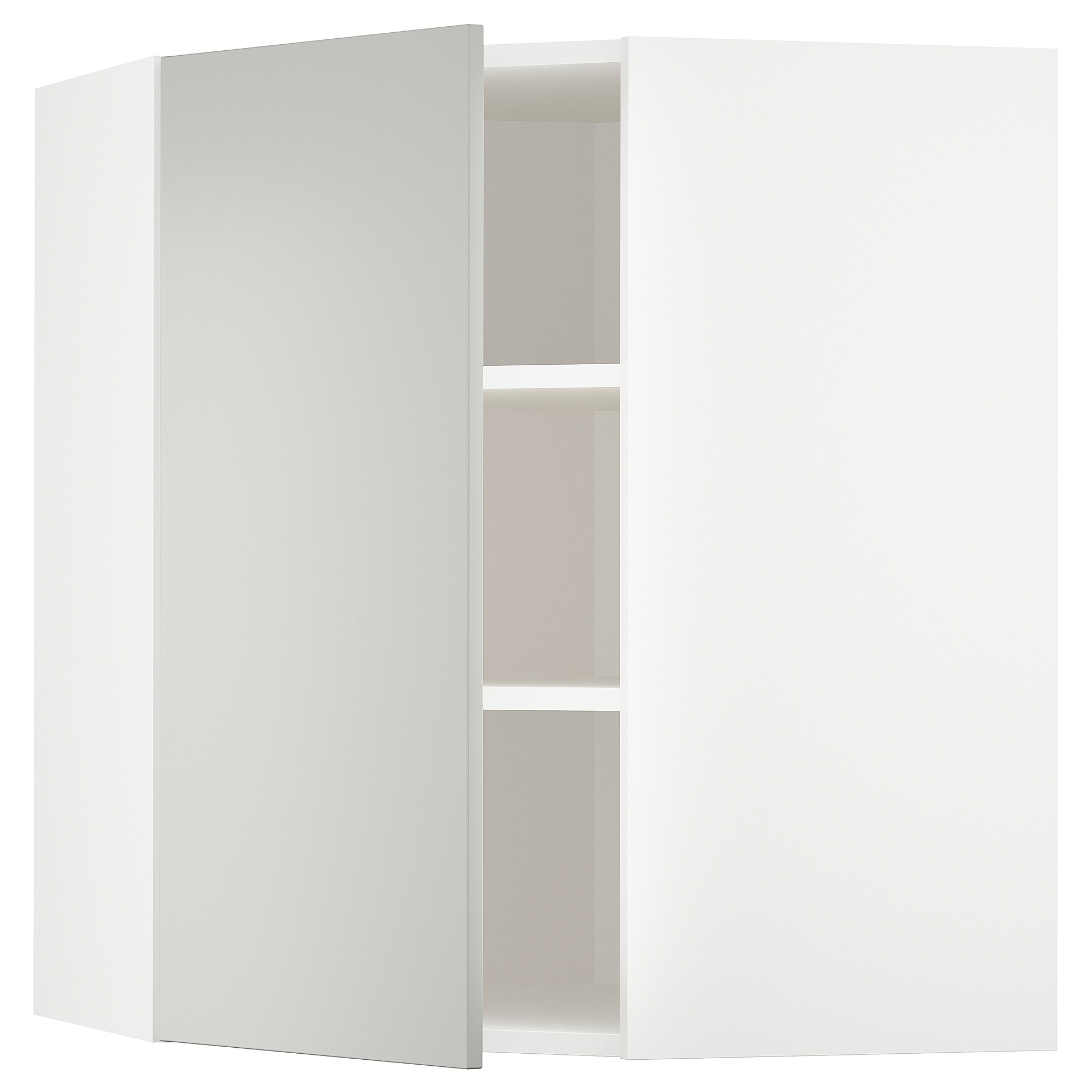 METOD corner wall cabinet with shelves