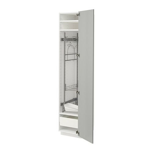 METOD/MAXIMERA high cabinet with cleaning interior