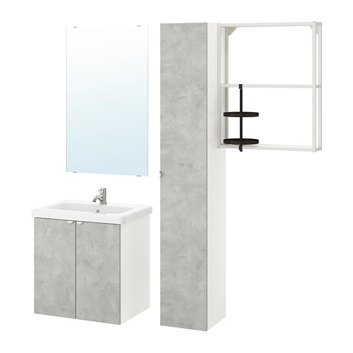 TVÄLLEN/ENHET bathroom furniture, set of 13