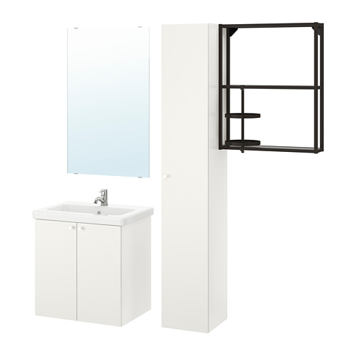 TVÄLLEN/ENHET bathroom furniture, set of 13