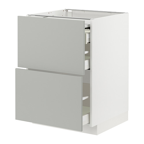 METOD/MAXIMERA 地櫃連拉出式工作檯面/3抽屜