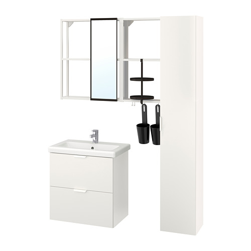 TVÄLLEN/ENHET bathroom furniture, set of 18
