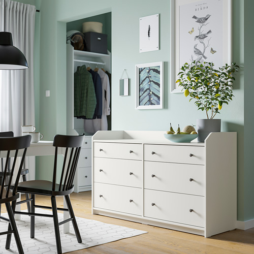 HAUGA chest of 6 drawers