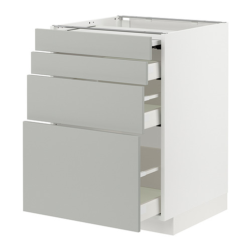 METOD/MAXIMERA 地櫃連拉出式工作檯面/3抽屜