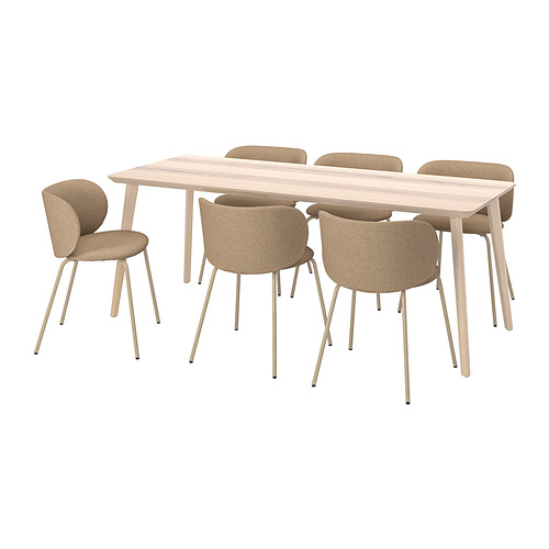 KRYLBO/LISABO table and 6 chairs