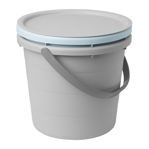 PEPPRIG 3-piece bucket set with lid